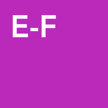 A purple square with a E-F in white font in the upper left-hand corner.